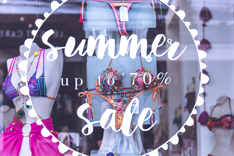 Summer Up to 70% Sale Text, advertisement, advertising, boutique, HD wallpaper
