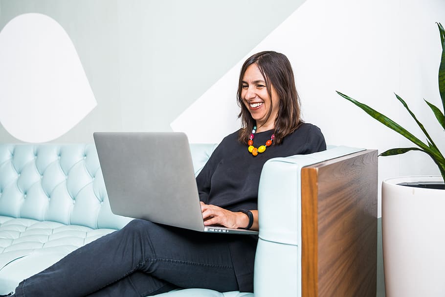 Modern Woman In Office Photo, Business, Happy, Entrepreneur, Startup