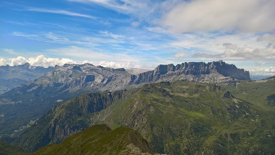 france, chamonix, le brévent, cloud, switzerland, mountain HD wallpaper