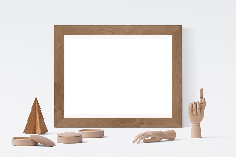 poster, frame, toys, hands, copy space, blank, indoors, wood - material HD wallpaper