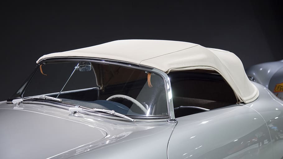 silver soft-top coupe, automobile, car, transportation, vehicle HD wallpaper