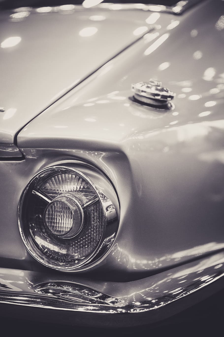 silver vehicle, light, car, automobile, headlight, transportation HD wallpaper