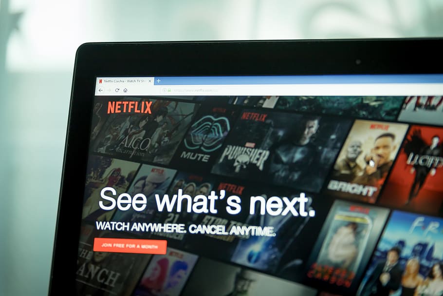 Watch movies!  Netflix app on Laptop screen, text, technology, HD wallpaper
