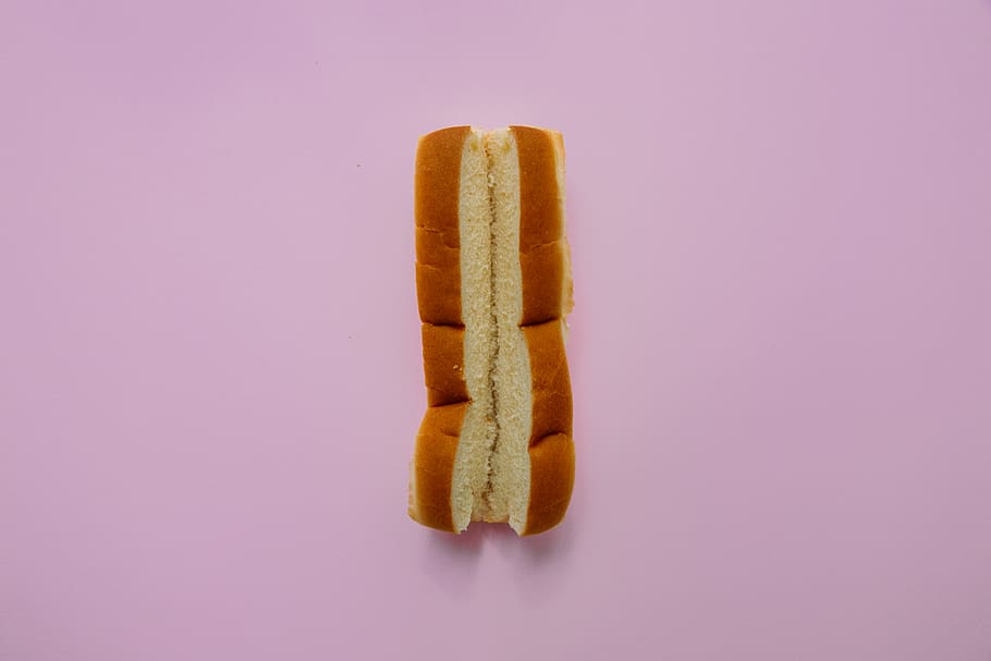 two loaf breads, food and drink, studio shot, colored background HD wallpaper