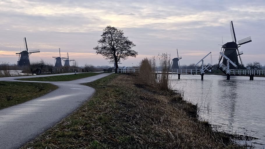 Scenic View of River Against Sky, clouds, dawn, environment, grass HD wallpaper