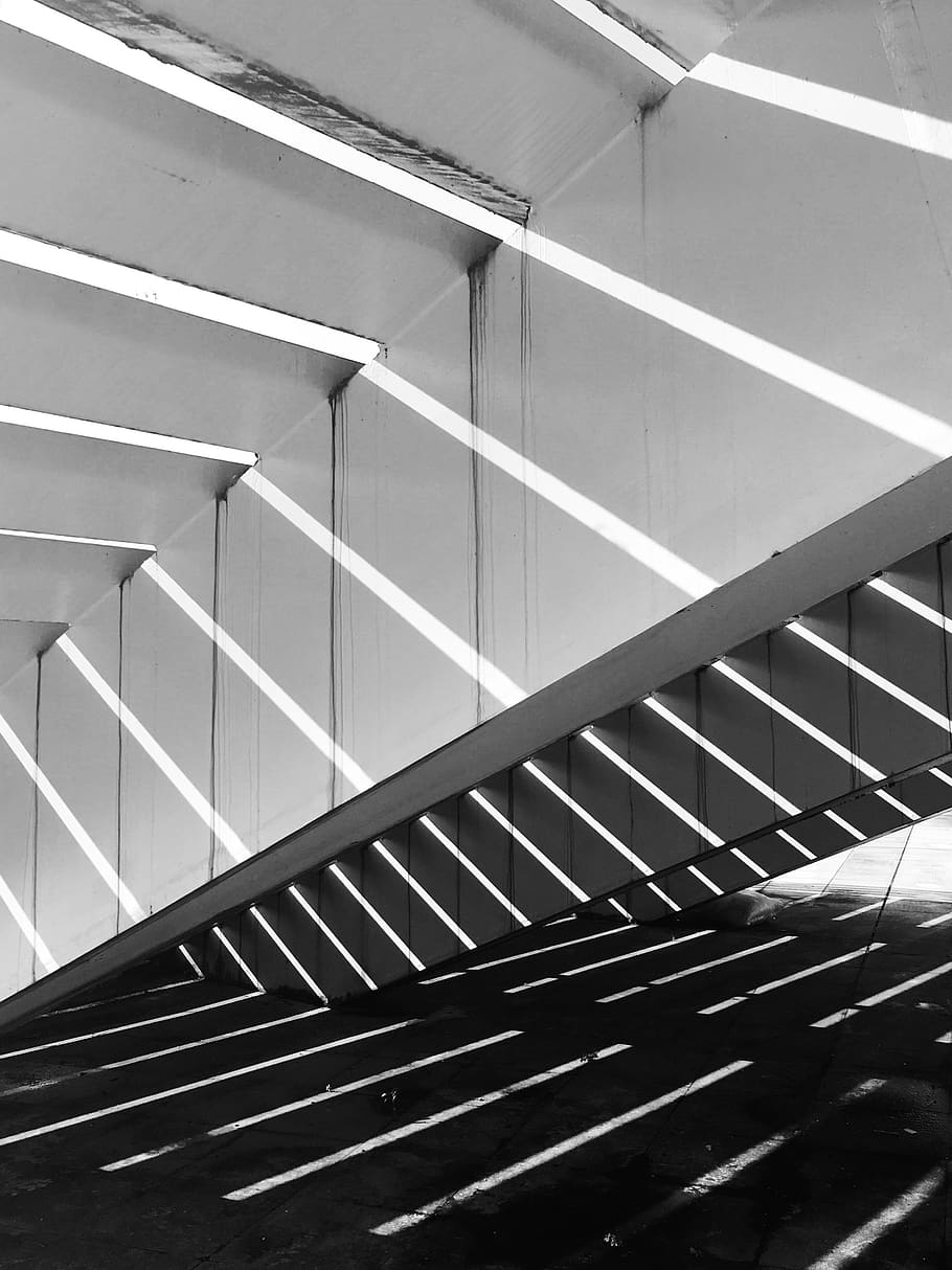 grey, railing, lighting, building, shadow, architecture, built structure HD wallpaper