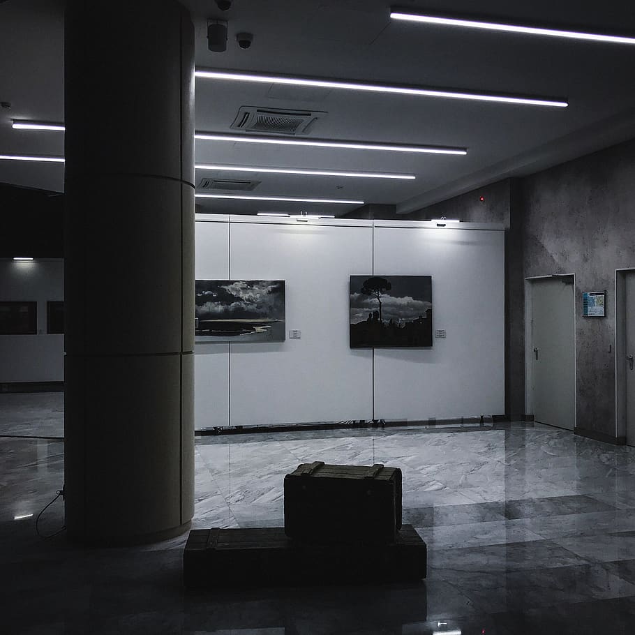 flooring, lighting, lobby, indoors, room, corridor, art gallery HD wallpaper