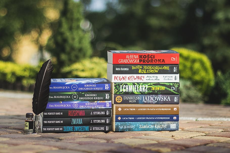 education, book, stack, a lot, books, library, pen, nature HD wallpaper