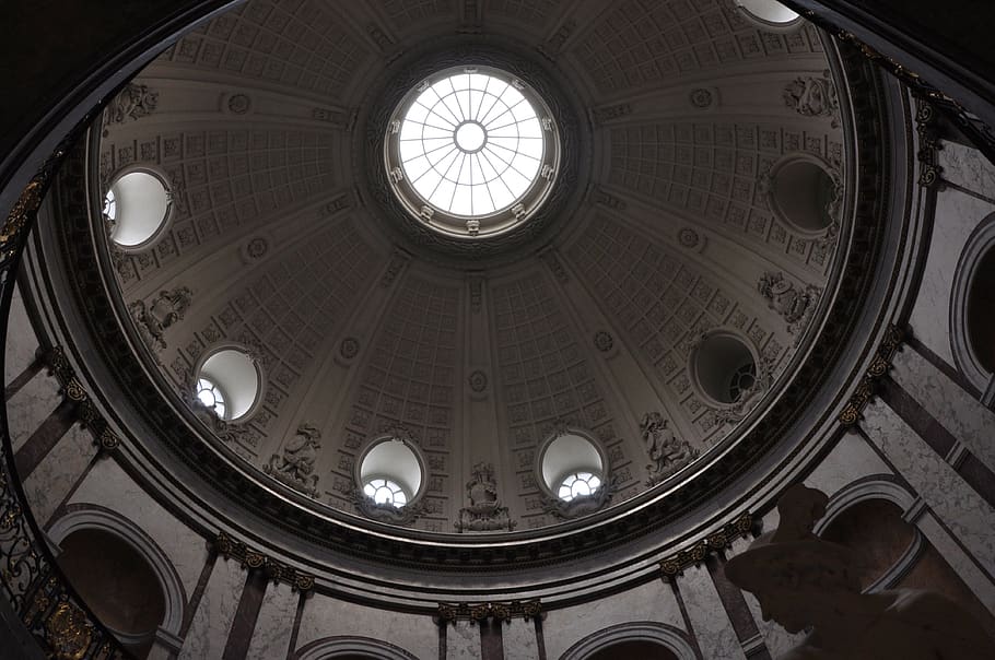 architecture, ceiling, berlin, classic, old, dome, low angle view HD wallpaper