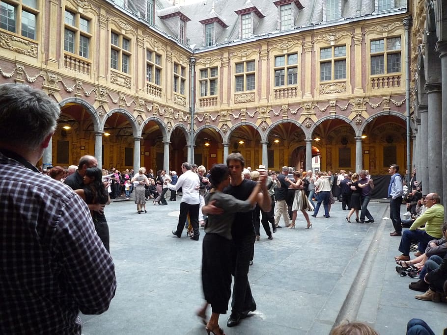 france, lille, tango, crowd, architecture, large group of people HD wallpaper