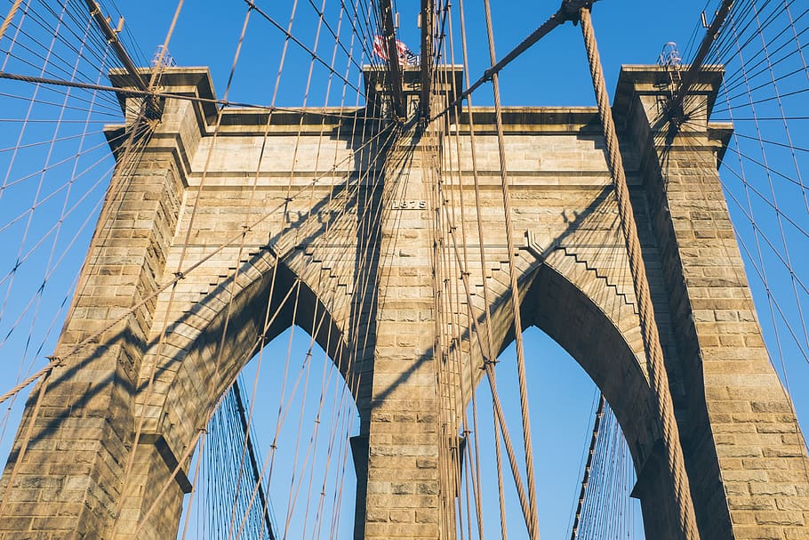 Brooklyn bridge during daytime, built structure, architecture HD wallpaper