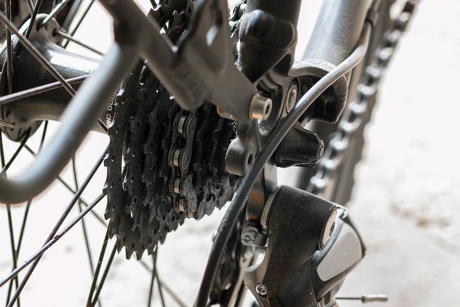 gears, bike, bicycle chain, spokes, technology, sport, drive, HD wallpaper