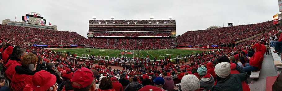 lincoln, memorial stadium, united states, game, football, red, HD wallpaper