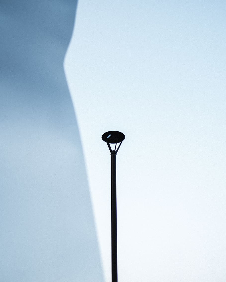 factory smoke pipe, no people, copy space, street light, sky HD wallpaper