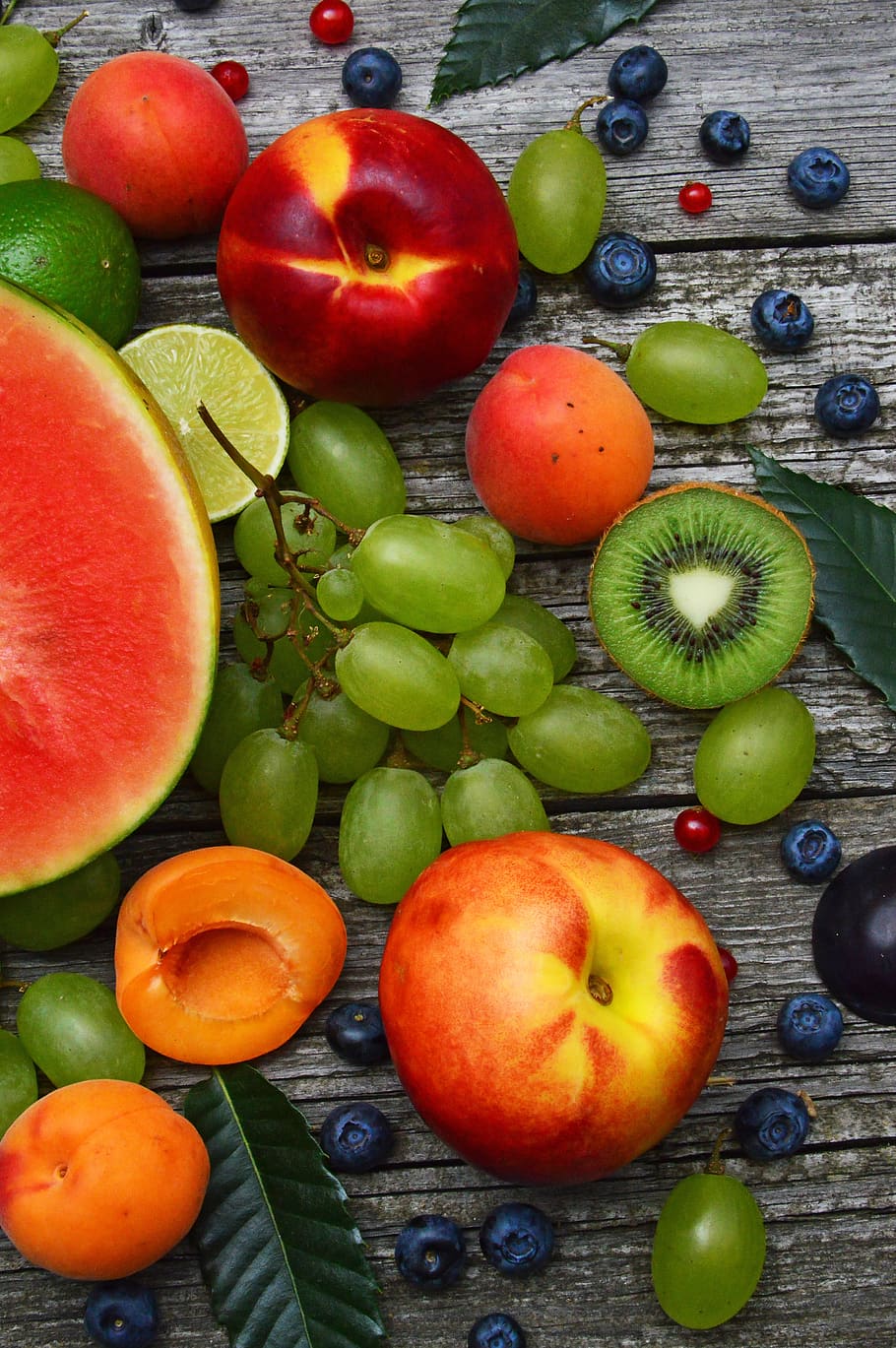 fruits, melon, peach, grape, apricot, healthy, food, watermelon, HD wallpaper