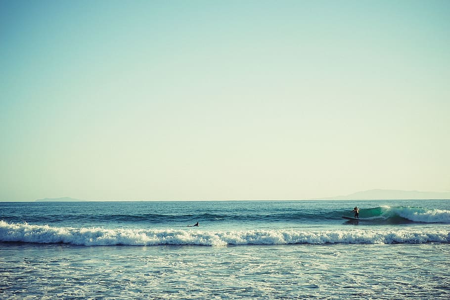 surfing, surfer, water, waves, ocean, sea, sunshine, sky, scenics - nature HD wallpaper