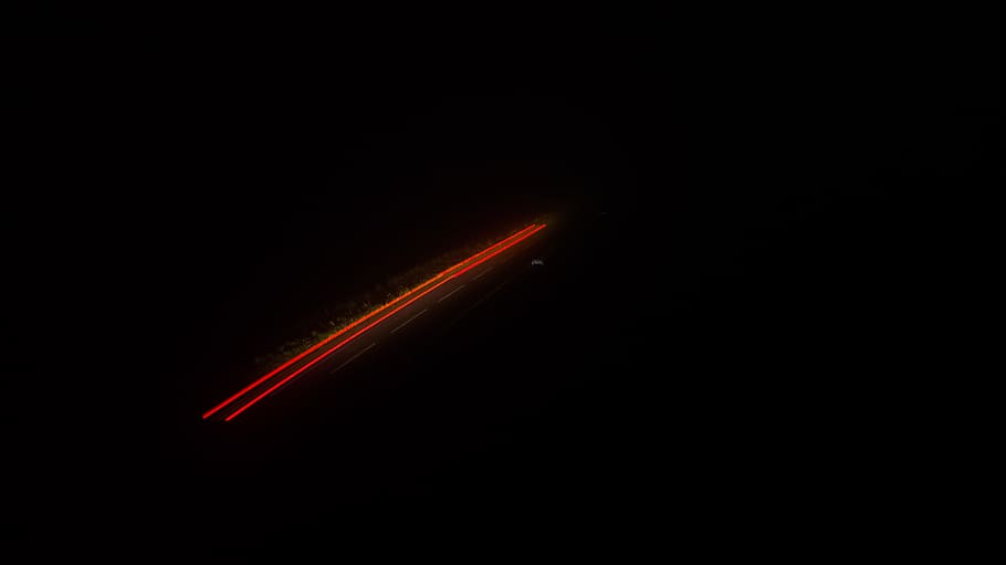 red and black laptop computer, light, flare, laser, wantage, night HD wallpaper