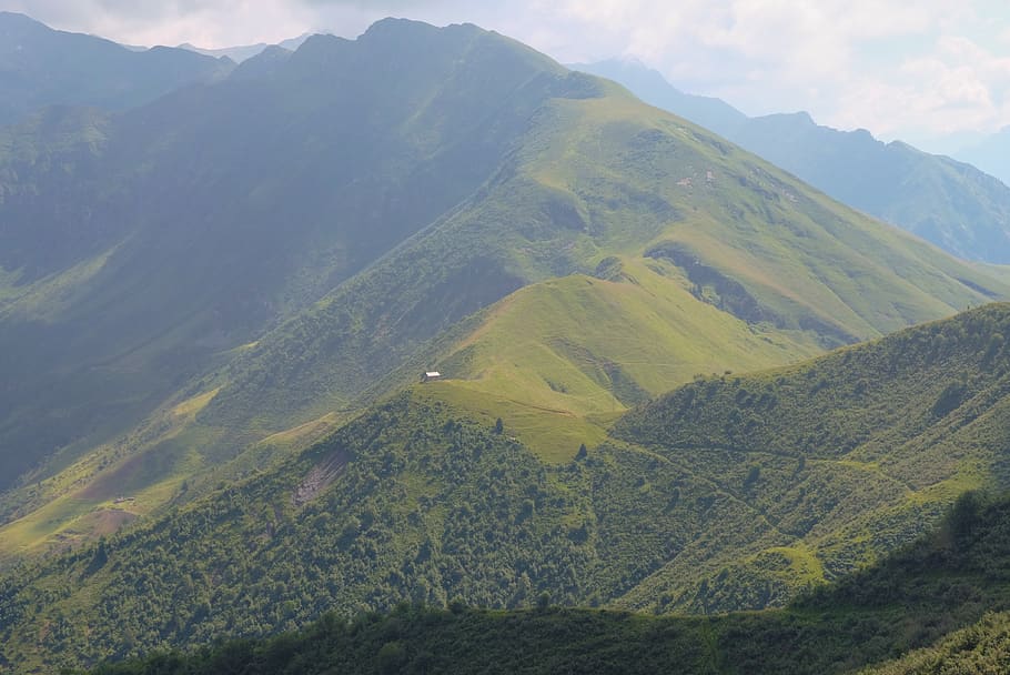 nature, trees, green, mountain, summer, a place to call home HD wallpaper