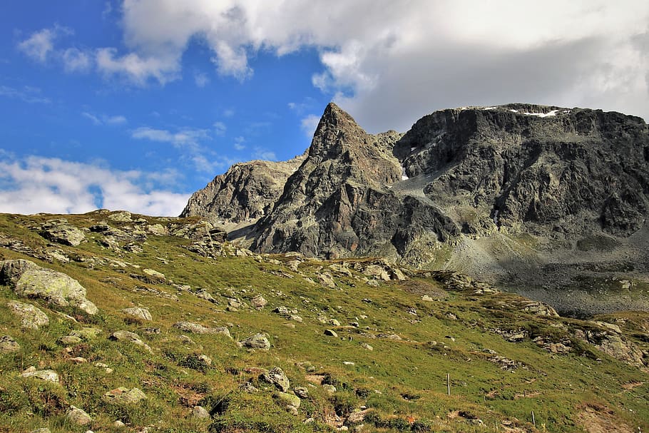 mountains, high, meadows, the height of the, julierpass, the alps HD wallpaper