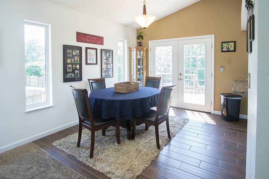 Brown Wicker Basket on Table, ceiling, chairs, contemporary, daylight HD wallpaper