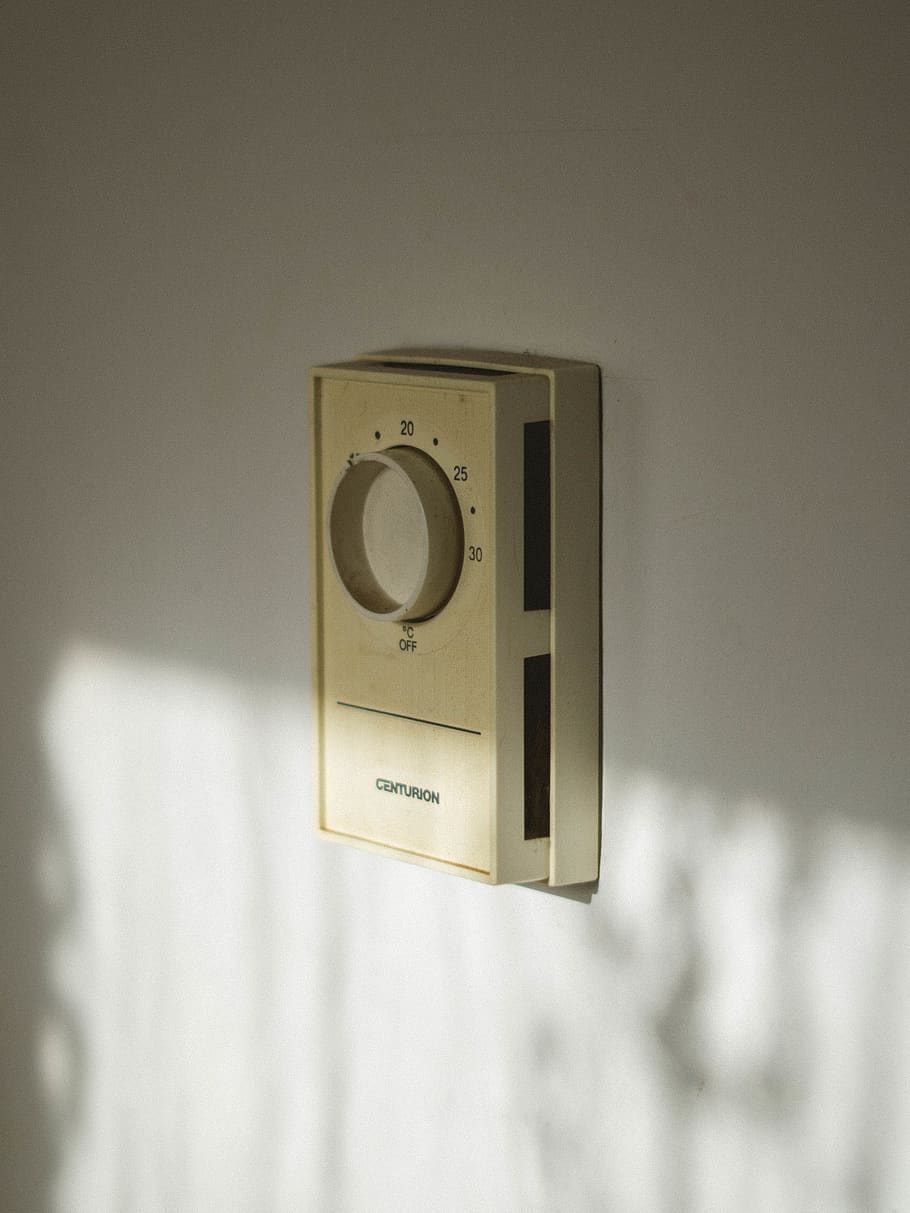 beige Centurion home appliance controller on wall, technology HD wallpaper