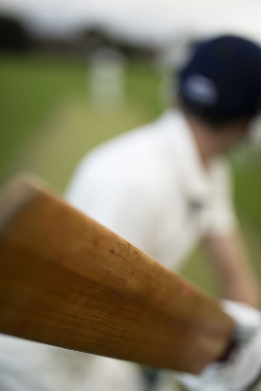 Selective Focus Photography of Cricket Bat, action, athlete, batsman