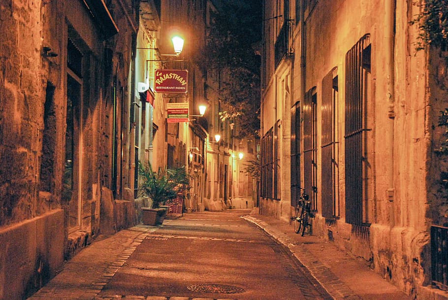 montpellier, street, night, architecture, illuminated, building exterior HD wallpaper