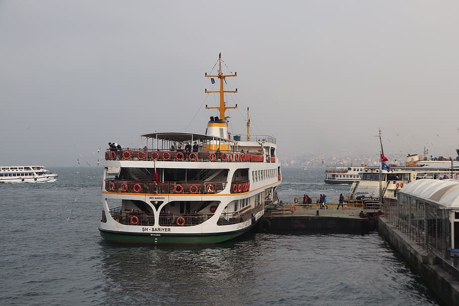 v, ship, passenger, iskele, marine, istanbul, eminönü, turkey