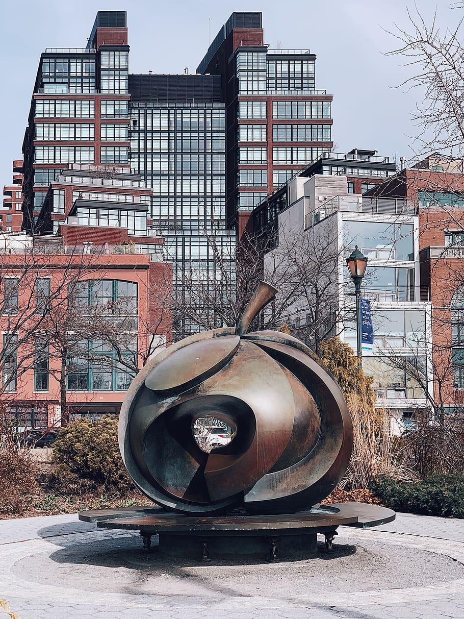 office building, sphere, machine, metropolis, city, town, urban HD wallpaper
