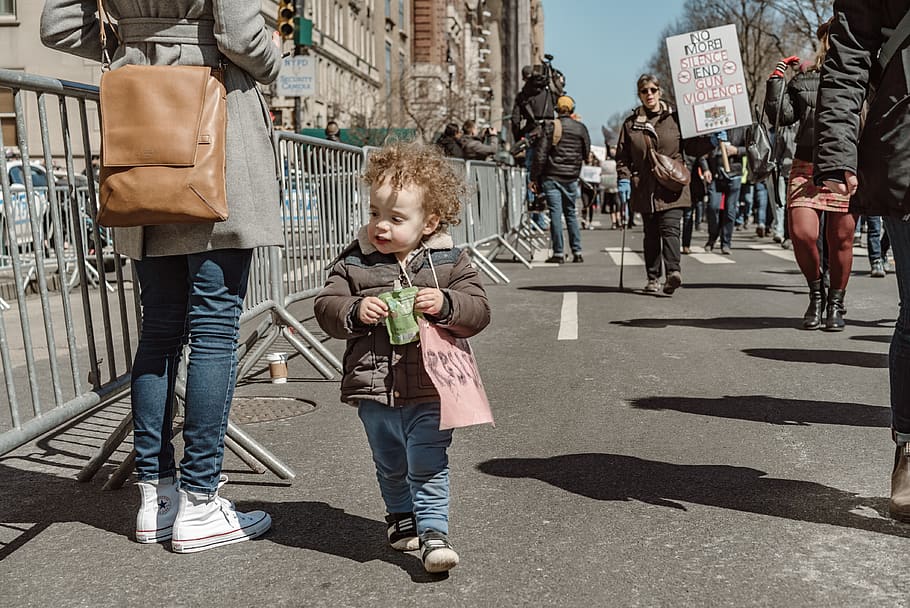 central park west, united states, new york, resist, child, protest, HD wallpaper