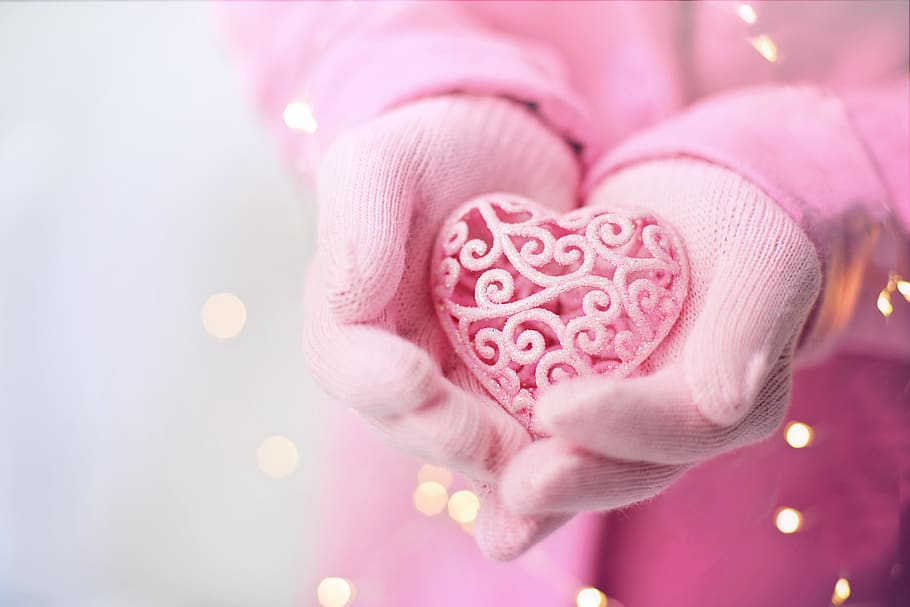 valentine's day, heart, pink, love, romantic, romance, birthday, HD wallpaper