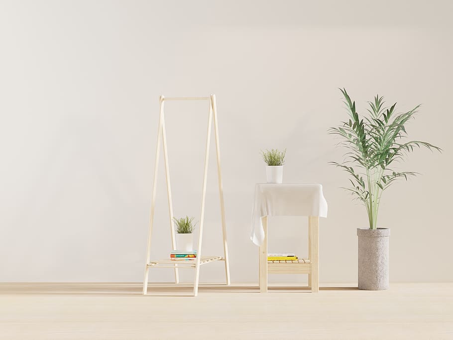 furniture, design, background, modern, plant, potted plant HD wallpaper