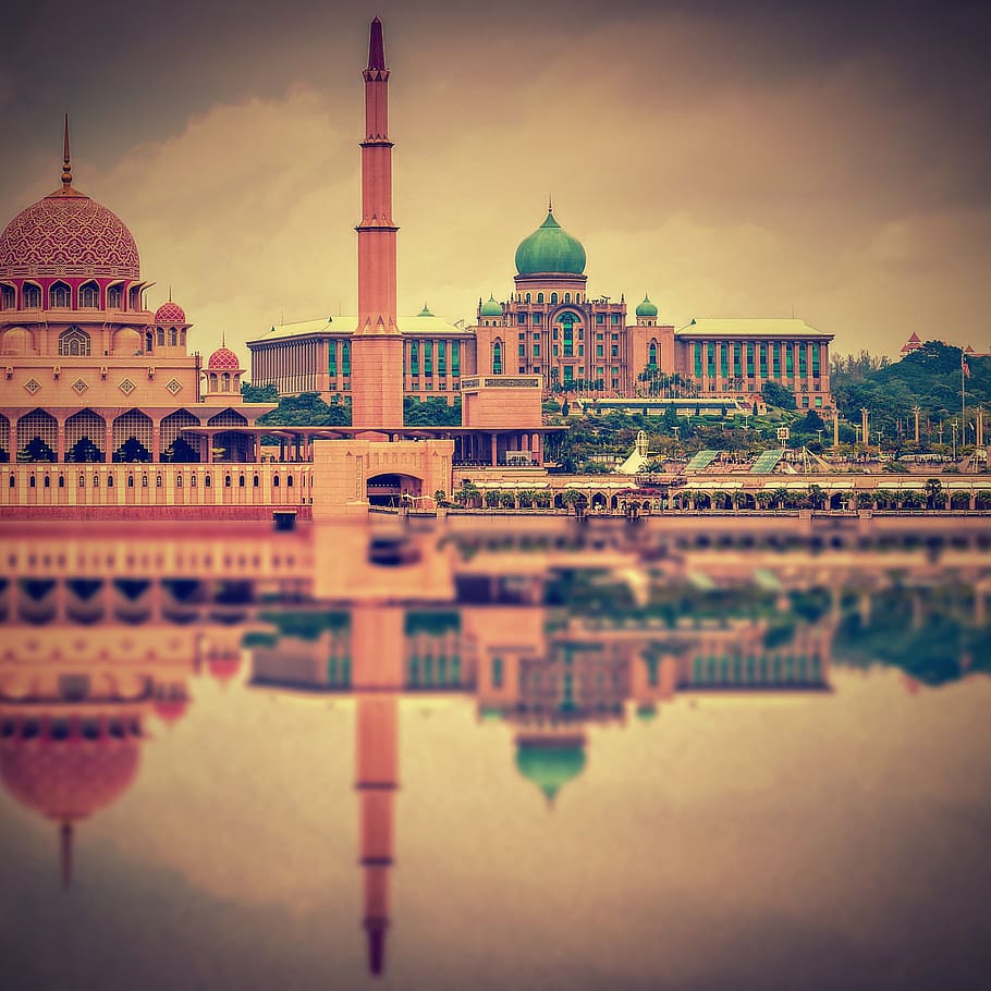 putra mosque, malaysia, islam, religion, architecture, muslim, HD wallpaper