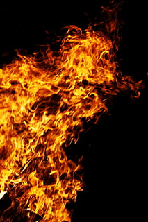 fire, flame, hell, cooking, black, burn, heat, detail, closeup HD wallpaper