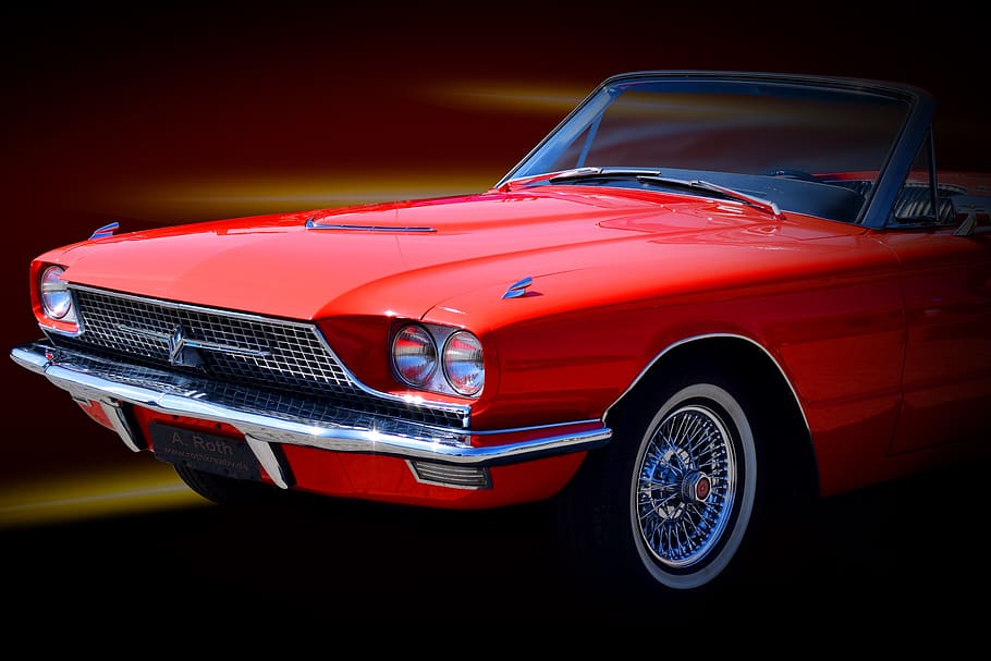 auto, convertible, chrome, classic, vehicle, oldtimer, automotive HD wallpaper