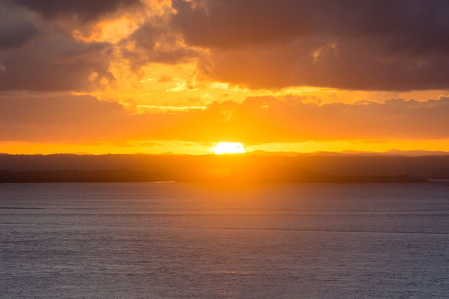 sunset, mar, eventide, orange color, sky, scenics - nature HD wallpaper