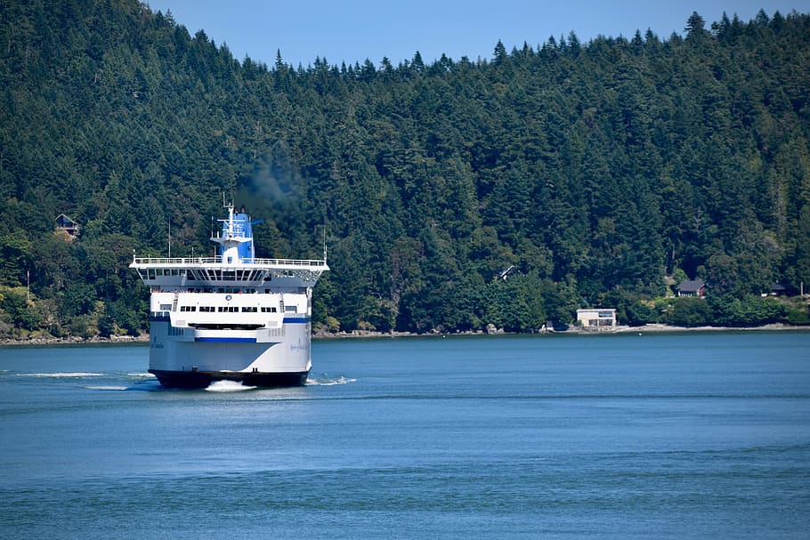 canada, campbell river, ship, ferry, cruise, voyage, transportation HD wallpaper