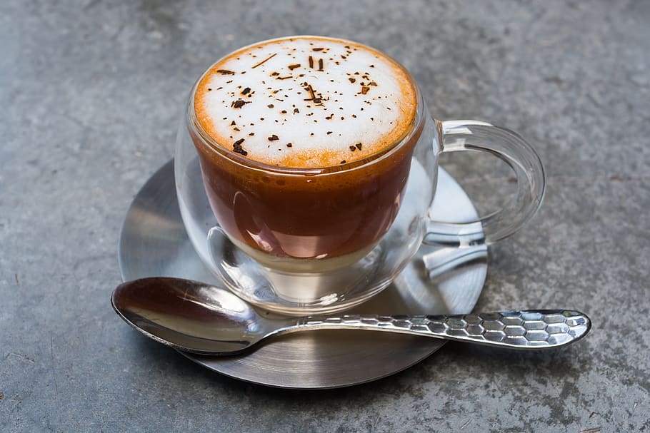 Frappucino on Clear Glass Cup, beverage, caffeine, cappuccino HD wallpaper