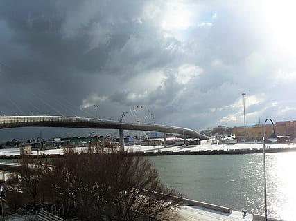 italy, pescara, water, sky, cloud - sky, built structure, architecture HD wallpaper
