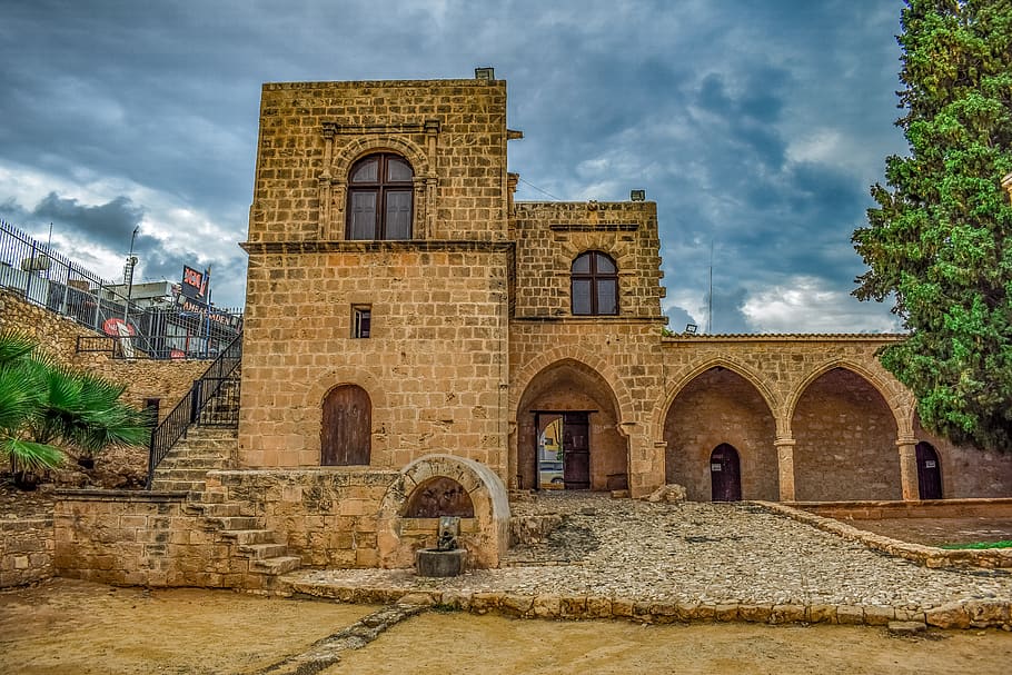 cyprus, ayia napa, monastery, medieval, landmark, ancient, mediterranean, HD wallpaper