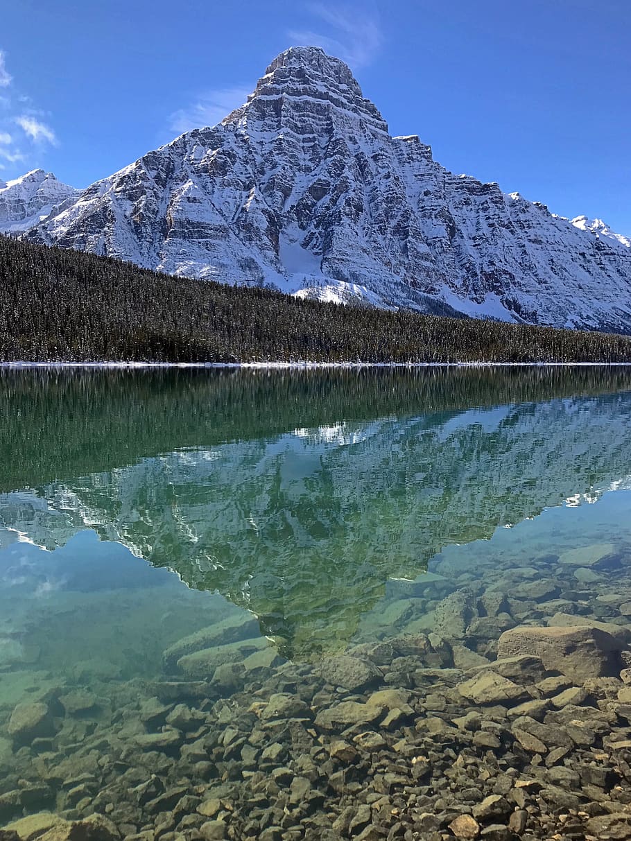 alberta, icefields, nature, mountain, parkway, reflection, water HD wallpaper