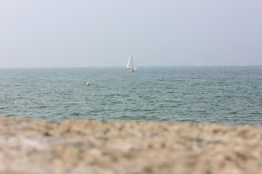 baltic sea, boat, water, nautical vessel, sailboat, horizon HD wallpaper