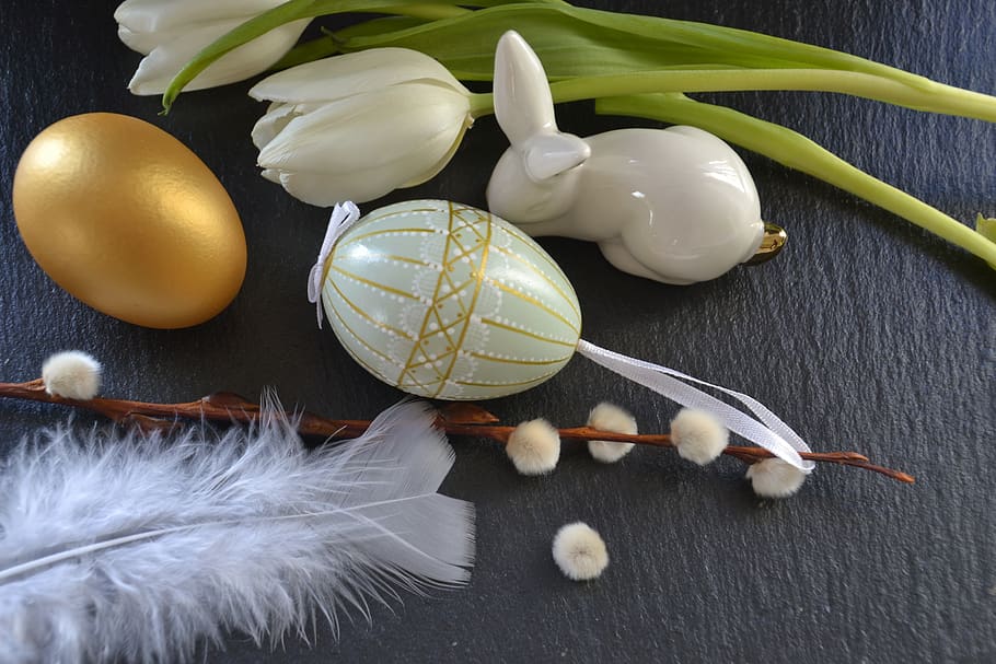 easter, deco, decoration, easter bunny, spring, easter theme HD wallpaper