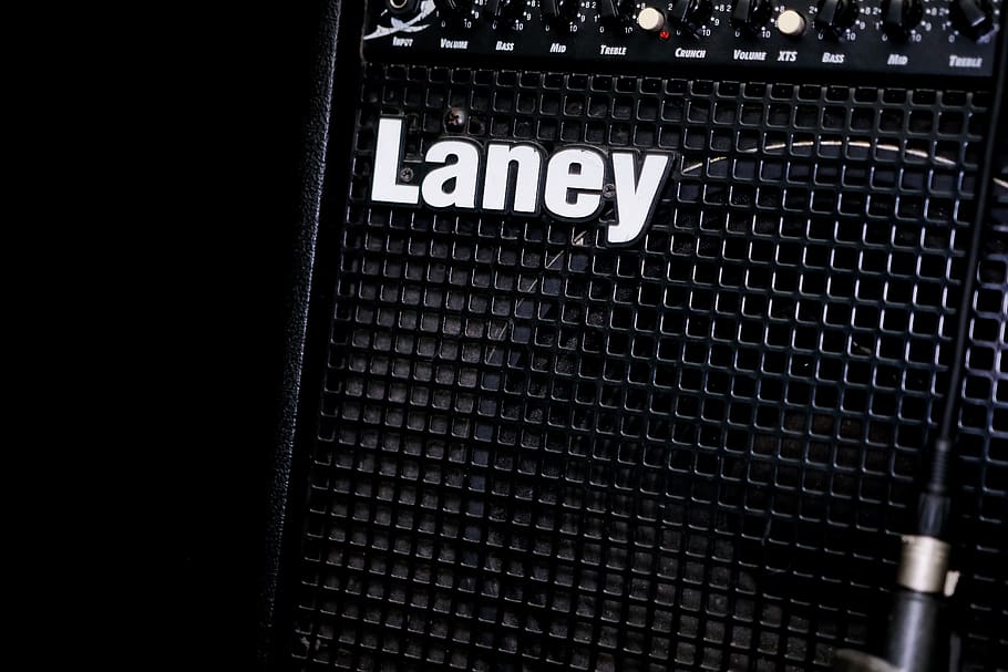black Laney guitar speaker, amplifier, electronics, music, sound HD wallpaper