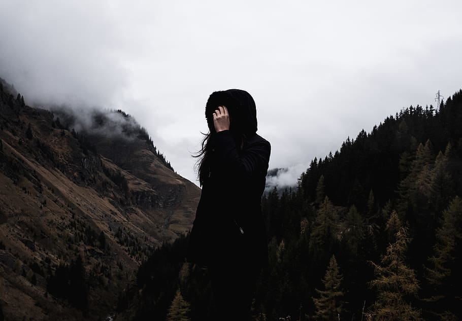 Girl in the fog, one person, standing, three quarter length, young adult HD wallpaper