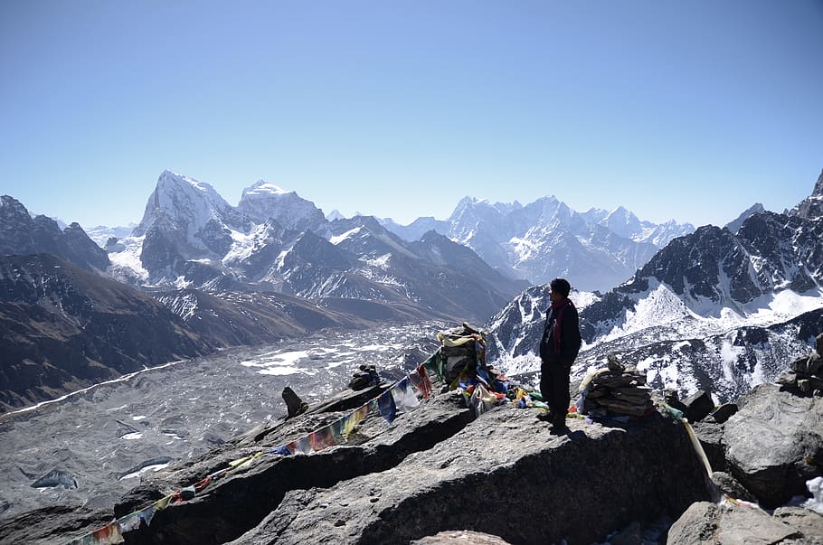 nepal, mountains, hiking, sagarmatha national park, top of the world, HD wallpaper