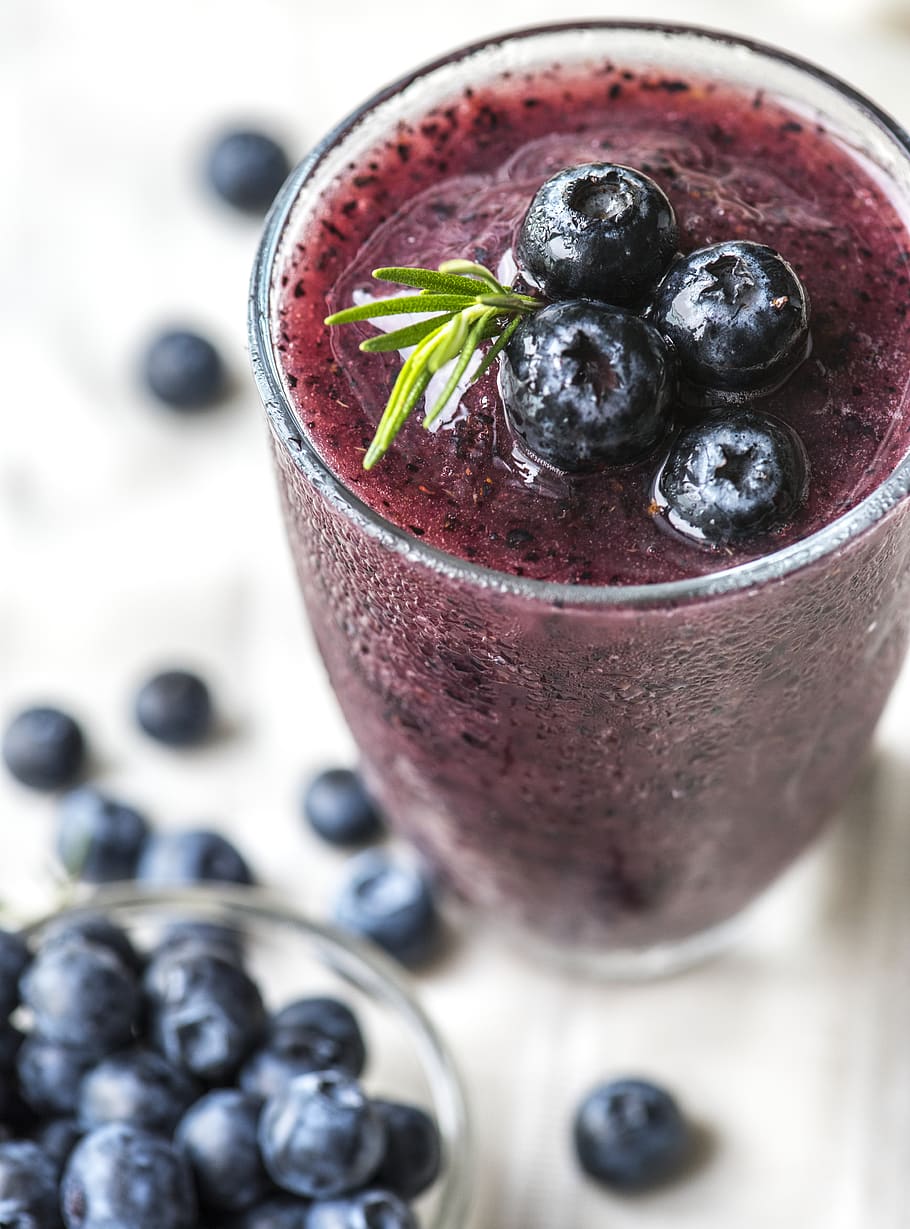 Glass of Blueberry Juice, antioxidant, beverage, blended, blueberries