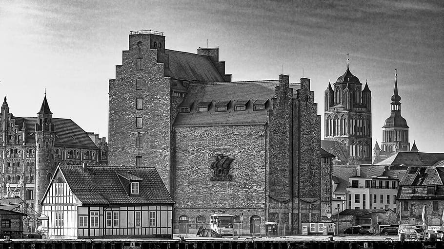 stralsund, port, memory, building, historically, hanseatic city HD wallpaper