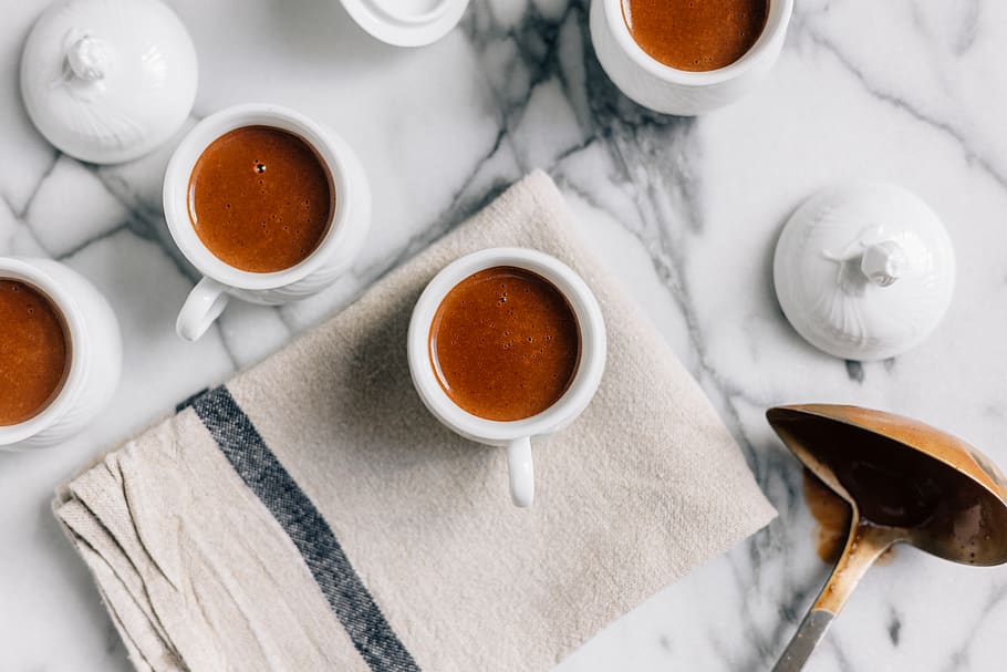 white ceramic teacup filled with red liquid, food and drink, spoon HD wallpaper