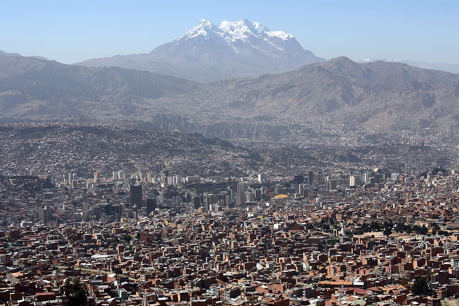 bolivia, el alto, la paz, mountain, city, building exterior, HD wallpaper